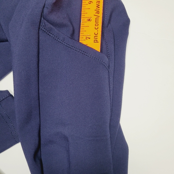 Betabrand 7-Pocket Pants Yoga Women's Medium Long Bootcut Navy Classic Pull On - Picture 11 of 13